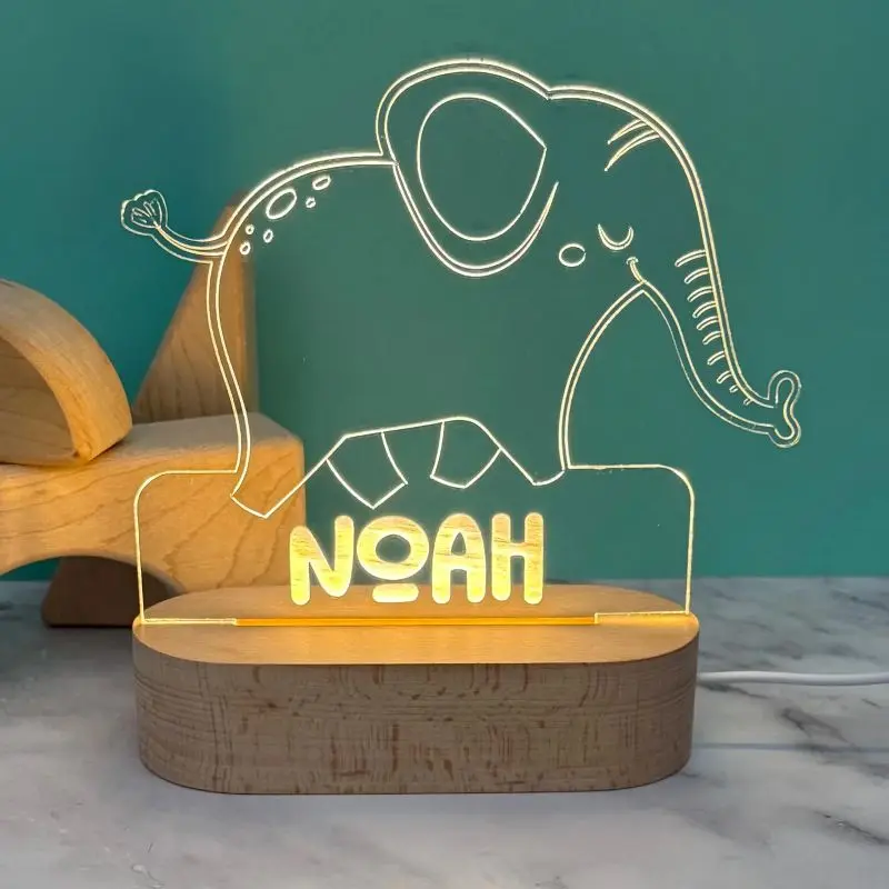 Custom Photo Night Light - Personalized LED Bedside Lamp for Couples, Family, Friends