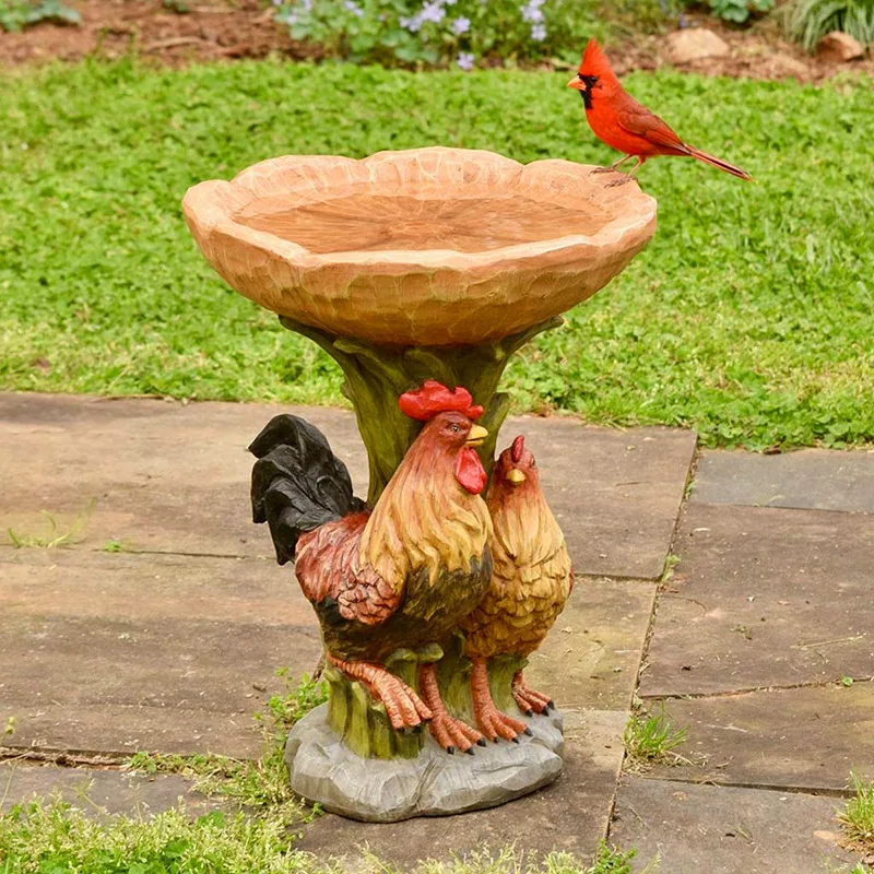 Garden Small Animal Resin Feeder, Hummingbird Bathtub, Outdoor Decoration, Decoration Sculpture, Crafts