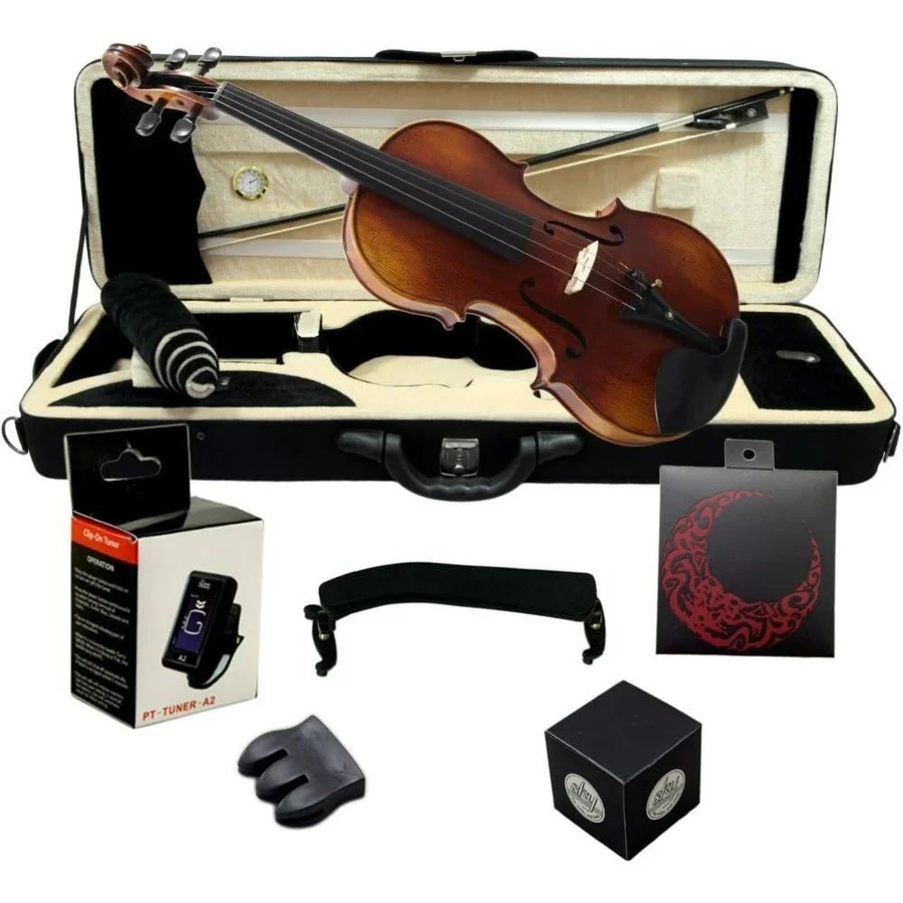 4/4 4/4 Violin 100% hand crafted and hand oil varnished violin high quality carbon fiber bowMusical Instruments Violin String