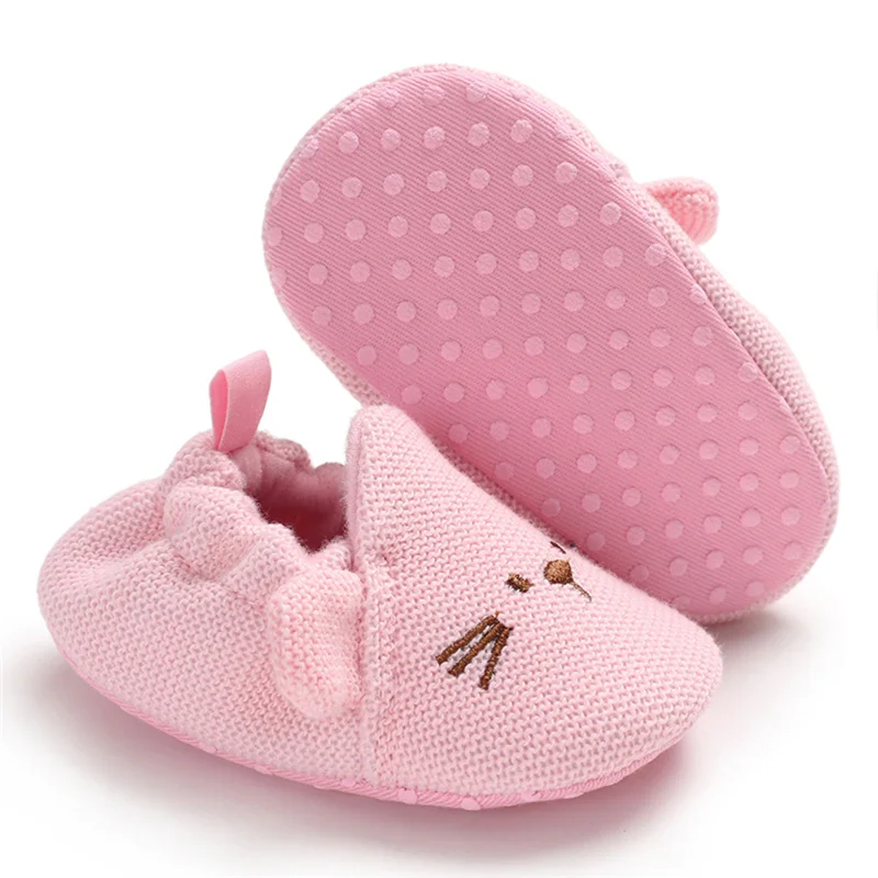 Newborn Infant Baby Shoes Casual Boys Girls Printing Anti-Slip Flat Crib Shoes First Walkers For 0-18Months