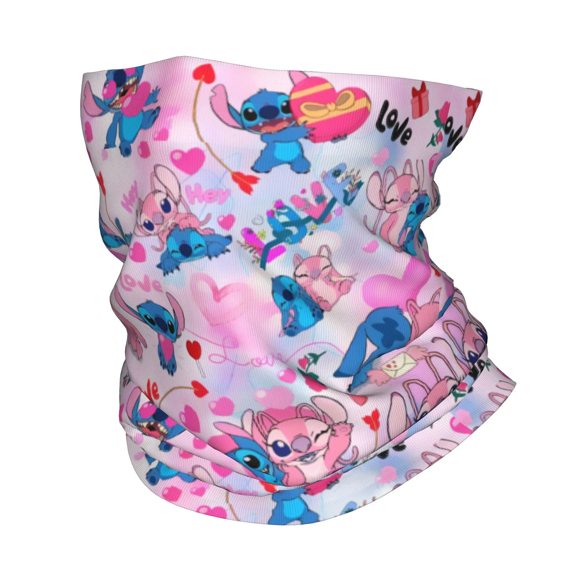

Custom SLilo And Stitch Cartoon Manga Bandana Neck Warmer Women Men Winter Ski Hiking Scarf Gaiter Classical Face Cover