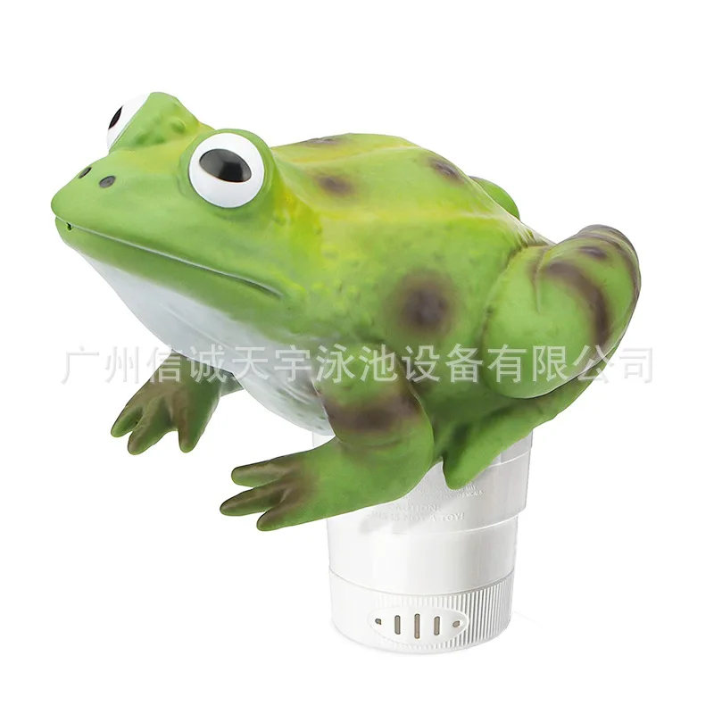 Frog Shape Floating Pool Chlorine Dispenser Chemical Tablet Feeder Floating Medicine Box for Swimming Pool Hot Tub