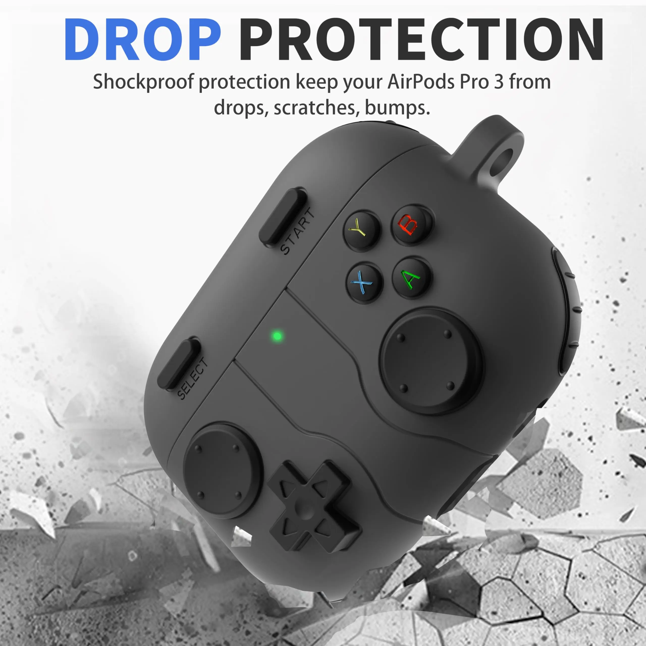 حافظة من السيليكون الناعم لأجهزة AirPods Pro 3 بتصميم مشغل الألعاب الواقية المقاومة للصدمات مع سلسلة مفاتيح لأجهزة Airpods Pro 3 #2