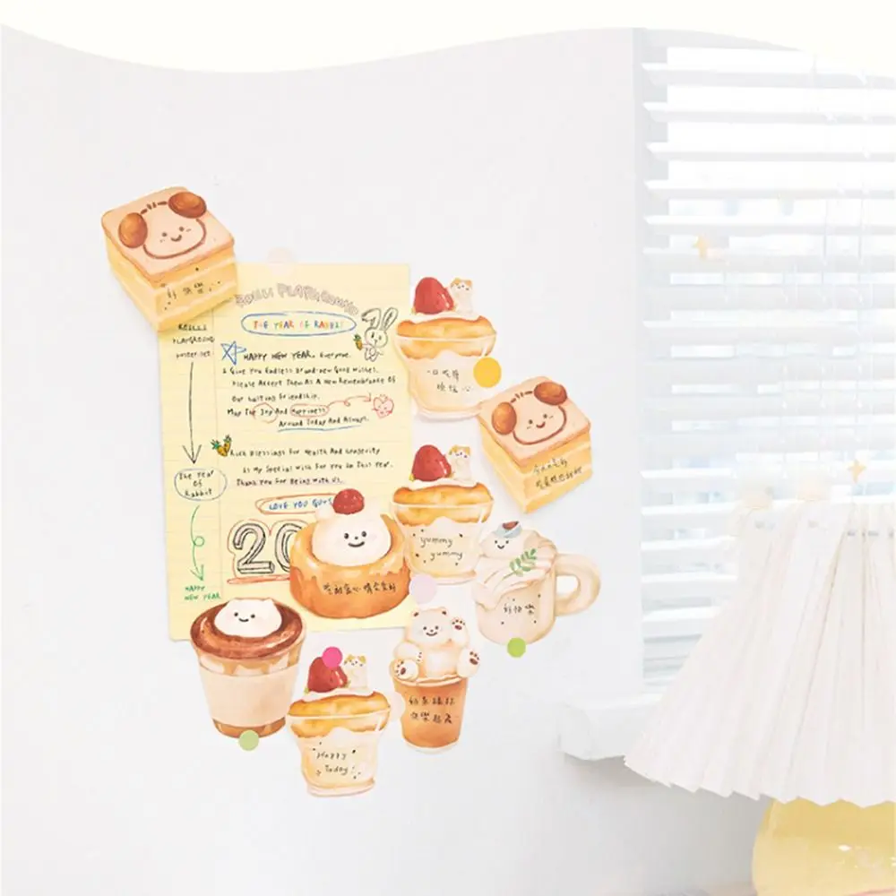 Cartoon Candy Cake Gourmet Sticky Notes, Papelaria Sticker, Memo Pad Planner, Escritório e material escolar