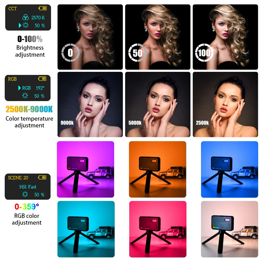 LUXCEO V10 PRO الفيديو الضوئي - مراجعة Video Led Light Panel وسعره