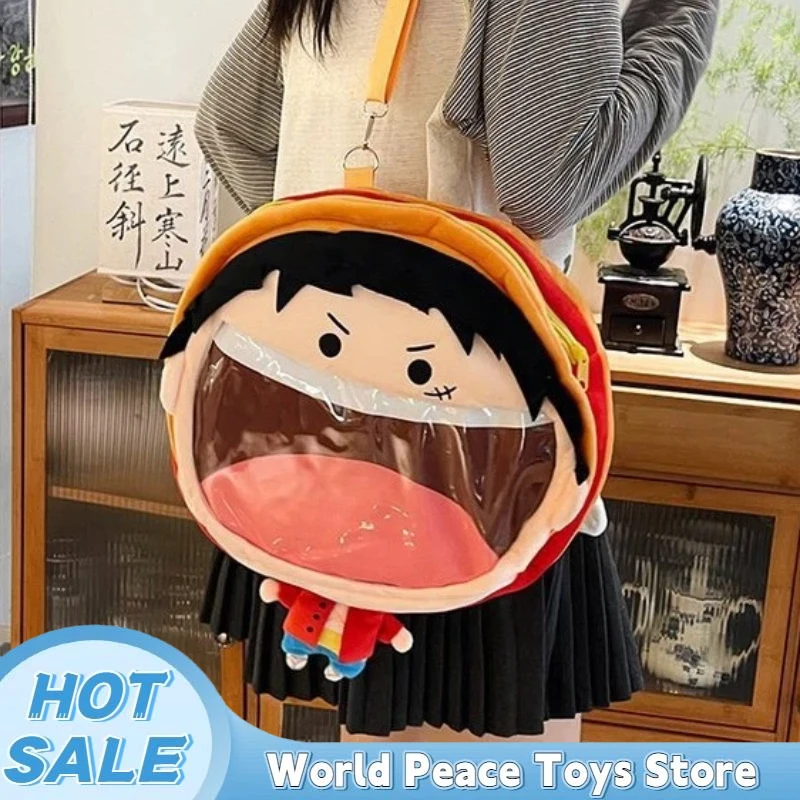 Sac à dos Itabag One Piece Luffy en promotion – Grande capacité, transparent, sac bandoulière, sac de rangement, pour usage quotidien et extérieur
