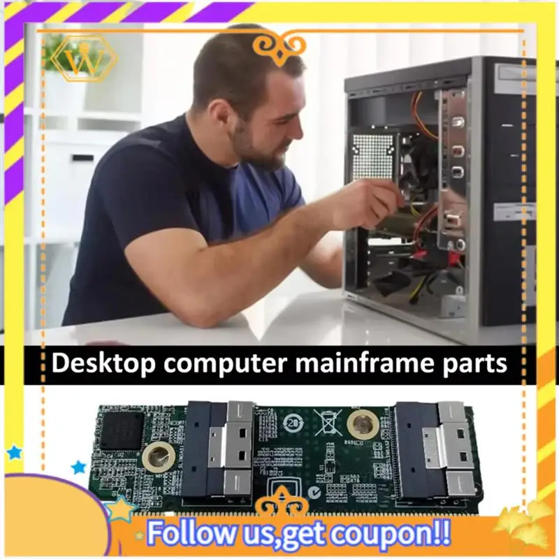 Latest-SFF-8654 Extension Card To Pcie X16 Converters Supports SFF-8654 To Pcie Interfaces Convert Card Adapters For 1U Server