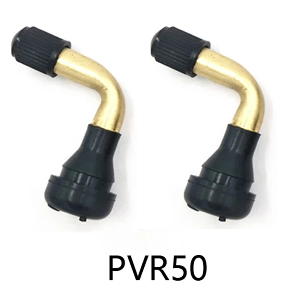 2Pcs Rubber/Brass Angled Valve Stems Tubeless Tyre For Electric Scooter Bike PVR 70/60/50/45° Tubeless Tires Nipple