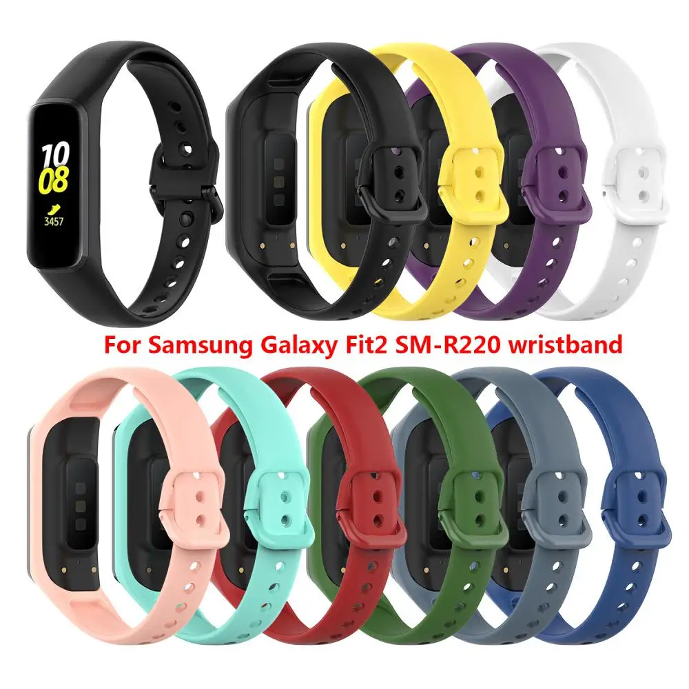 Correa de silicona suave para reloj inteligente, pulsera deportiva de repuesto para Samsung Galaxy Fit 2 SM-R220