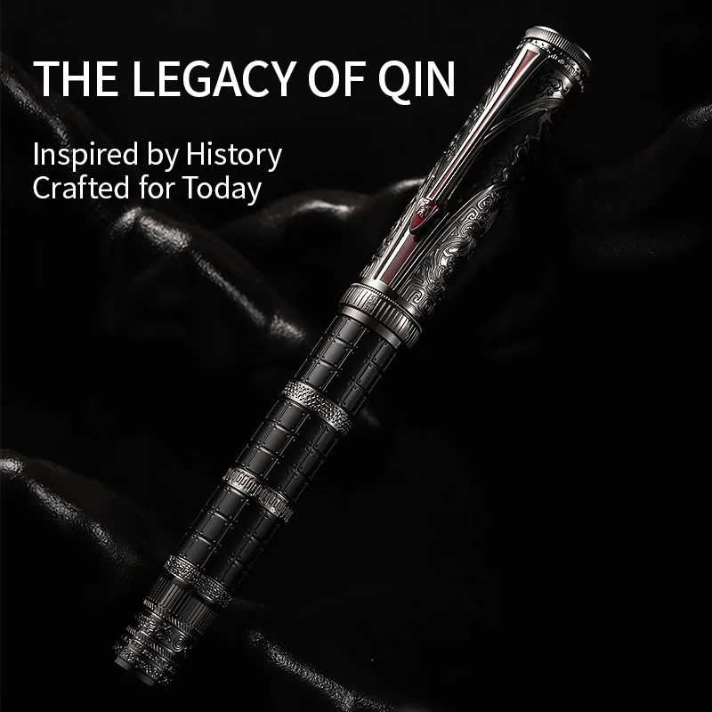 LT Hongdian D5 Dynasty Serie Hochwertiger Exquisiter Geschäftsgeschenk-Kugelschreiber mit Mehrfarbigem Muster aus Stahl