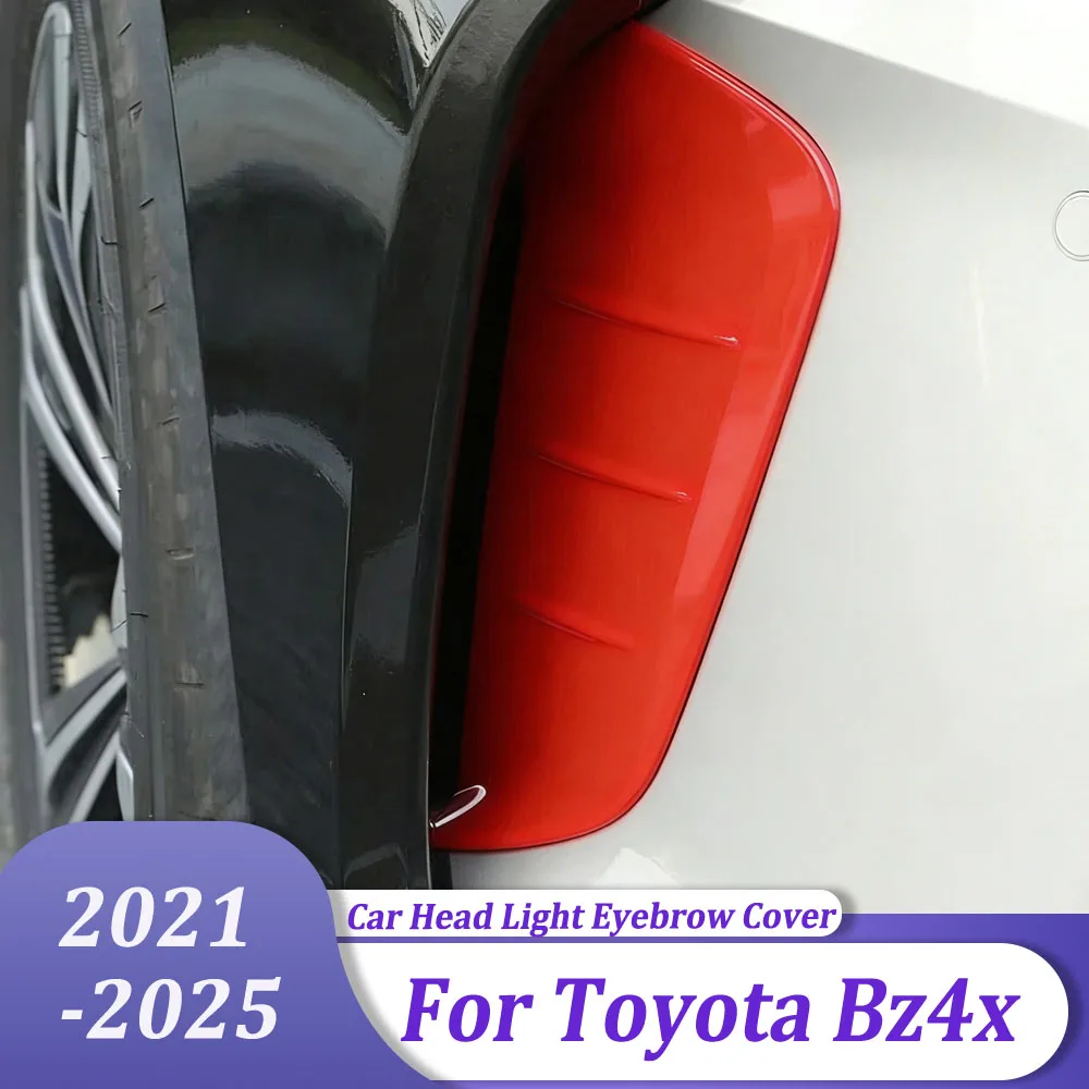 

Car Accessories Front Blad Trim Head Light Eyebrow Wind Knife Cover Eyelid Frame Sticker For Toyota Bz4x 2021-2025