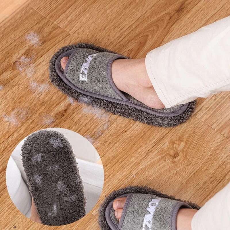 

Clean Slippers To Wipe The Floor Open-Toed Lazy Wiping Slippers Convenient And Soft Home Mopping Shoe Detachable Mopping Shoes