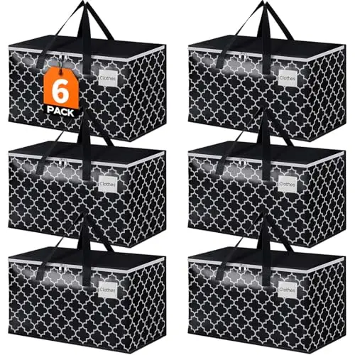 

Сумки для переезда HomeHacks Heavy Duty с карманами для бирок, складные сумки-органайзеры для переезда, кемпинга и путешествий - складные упаковочные сумки