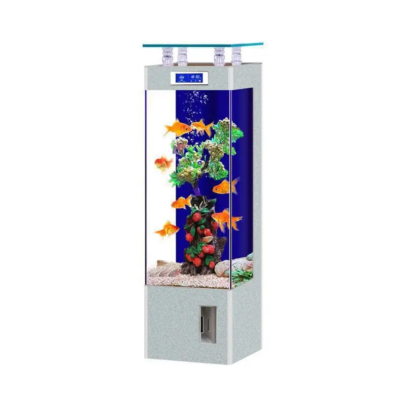 

Household floor-to-ceiling goldfish tank, ecological vertical aquarium, smart fish tank living room small