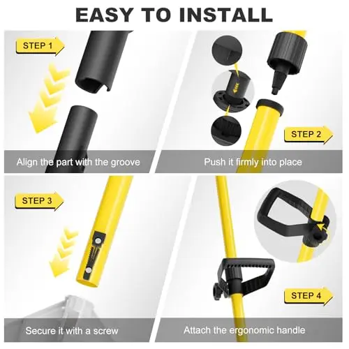 

22-Inch UHMW Plastic Snow Pusher Featuring Dual D-Shape Ergonomic Handles, Lightweight Manual Shovel For Driveway, Sidewalk,