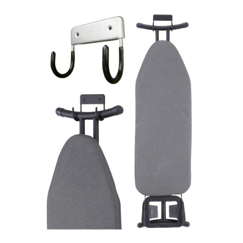 Multipurpose Clothing Board Iron Rack Hook Double Hooks Design Clothes Ironing Stable Storage Rack