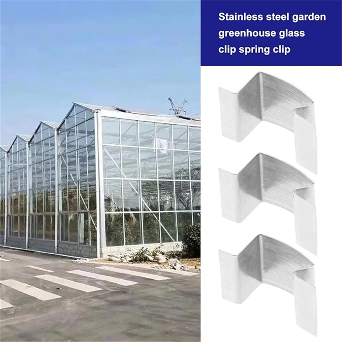 A20I 25pcs Greenhouse Glass Clips Stainless Steel Greenhouse Glazing Clips Greenhouse Glass Sprung G Clips Glazing Repairs