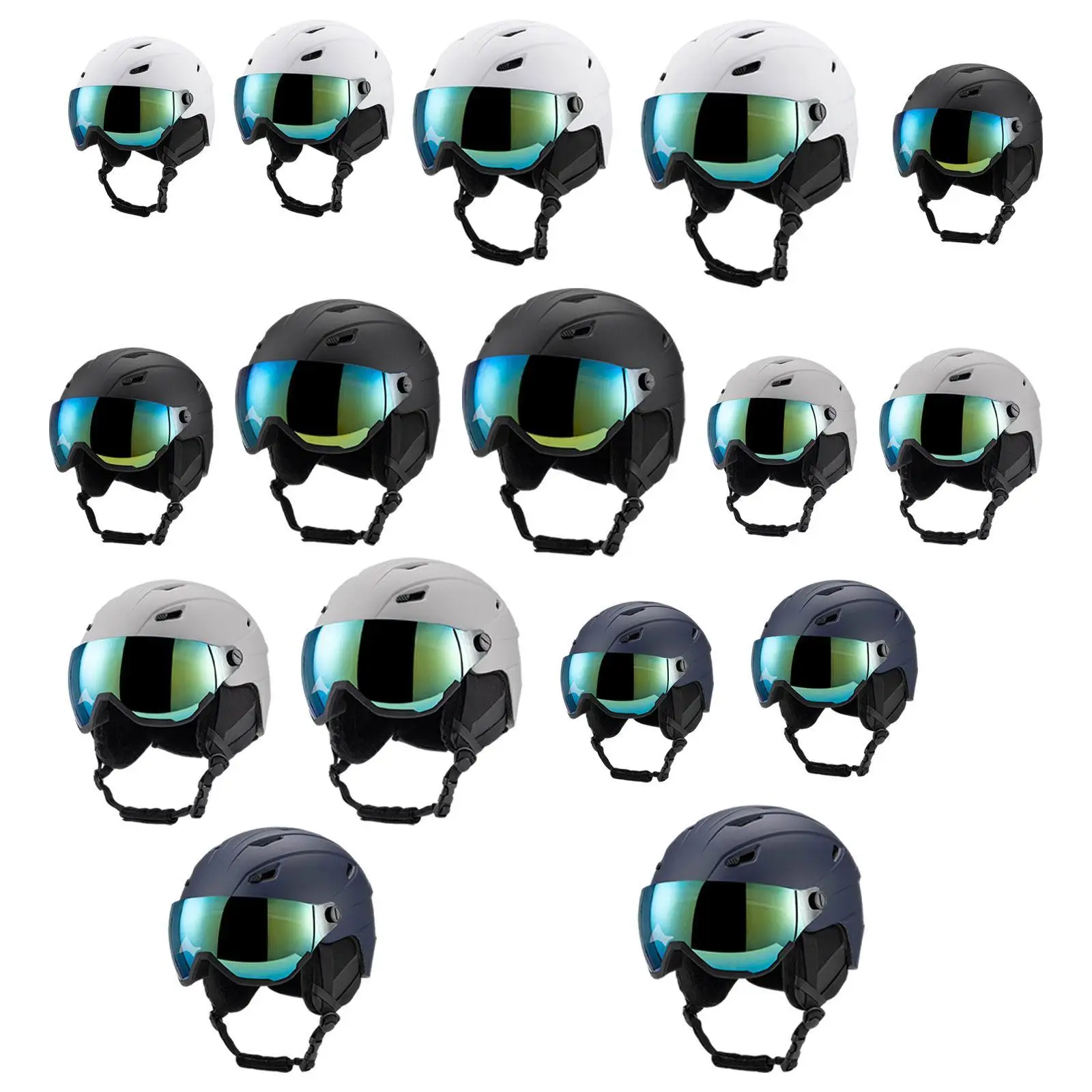 スノーボードヘルメット スノーヘルメット 防風 ヘッドプロテクション 耐衝撃 スキーゴーグル付き スキーヘルメット スノースキーヘルメット アウトドア用