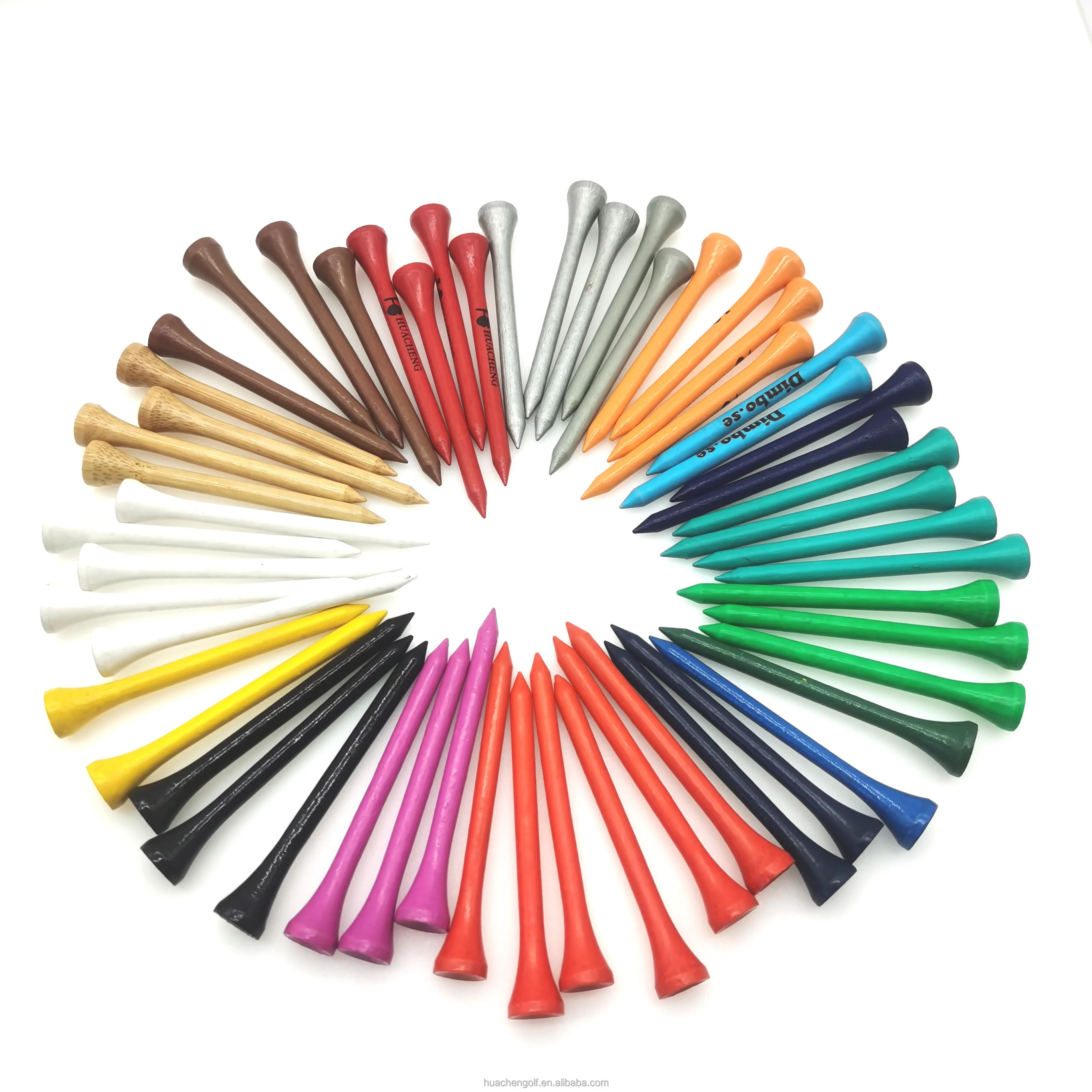 

Factory Priced Assorted 70mm 83mm Wooden/Bamboo Golf Tees Custom Logo And Bulk Wholesales