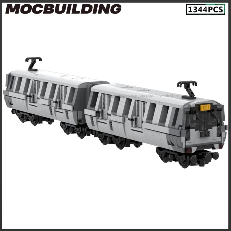 City Train MOC Building Blocks Underground Metro With Extension Display Station Model DIY Assembly Technology Bricks Toys Gifts