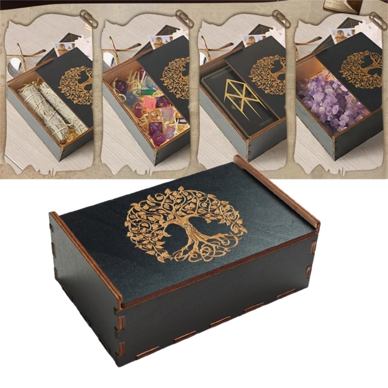 Astrology Trinkets Box Organizers Portable Tarots Cards Storage Box Divination Storage Box Storage Case Enduring