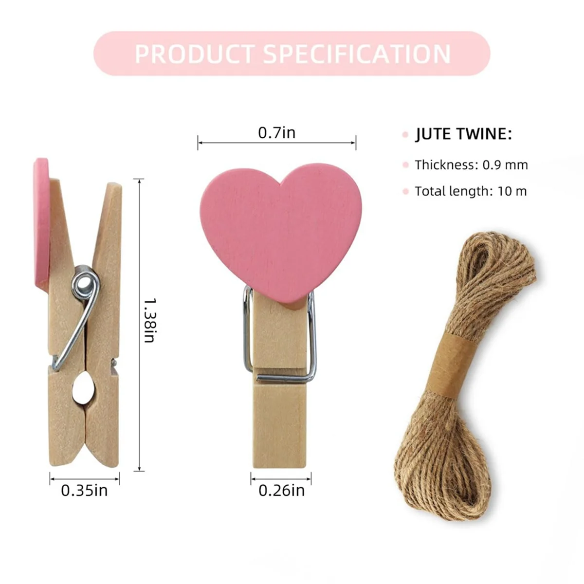 80 Pieces Wooden Heart Clothespins Mini Heart Photo Clips Colorful Small Clothes Pins for CAU30ts Picture Hanging Display