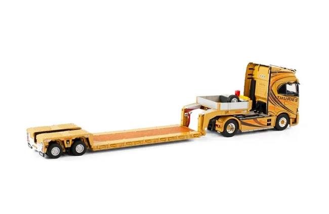 Alloy Model WSI 1:50 Scale IVE-CO 4X2 Axle Tractor,Low Board Trailer Transport Truck Vehicle Diecast Toy Model, Noteboom 01-4035