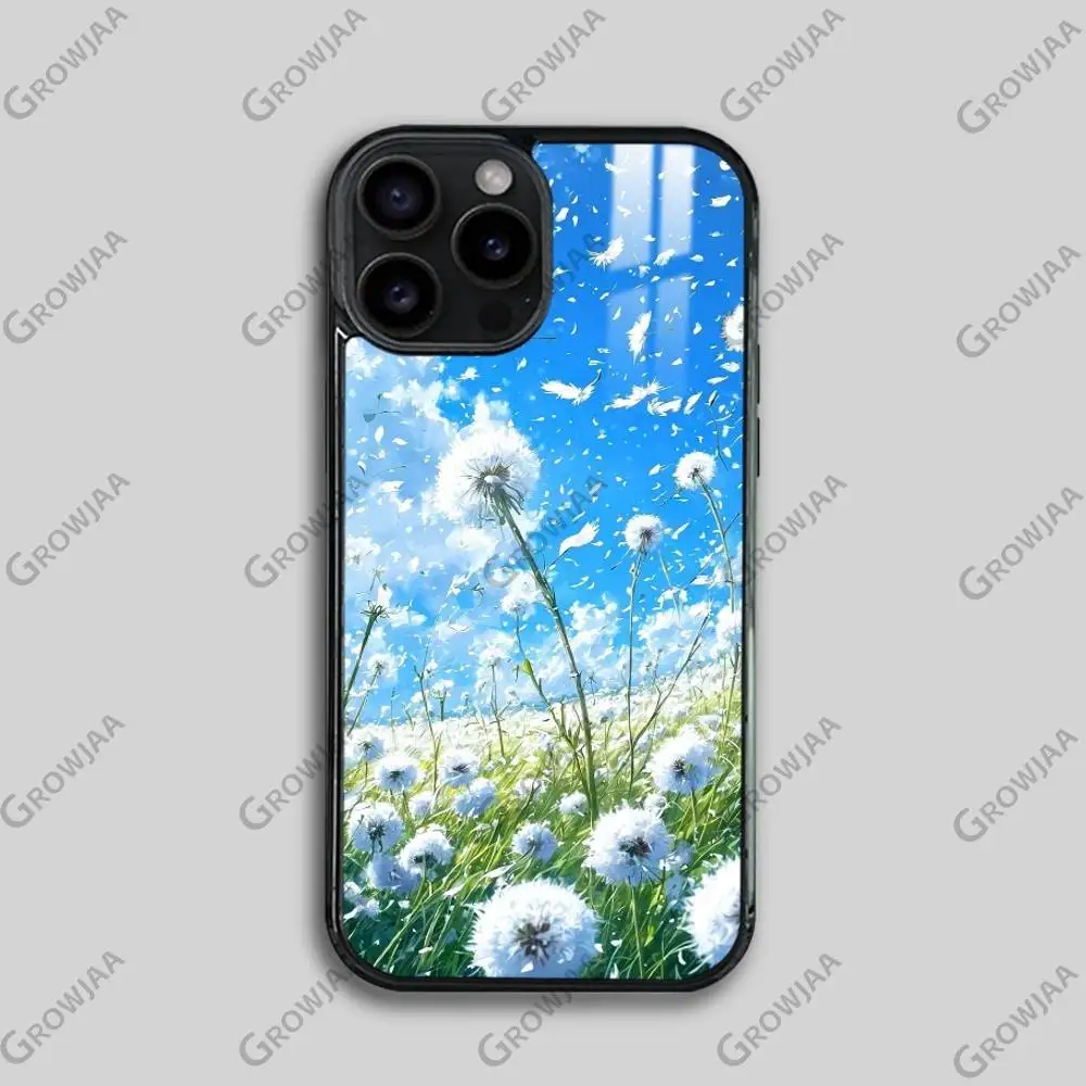 Funda de teléfono con paisaje Natural Sunshine para IPhone 17 16 15 14 13 12 11 Pro Max Plus Mini Magsafe espejo Funda magnética inalámbrica