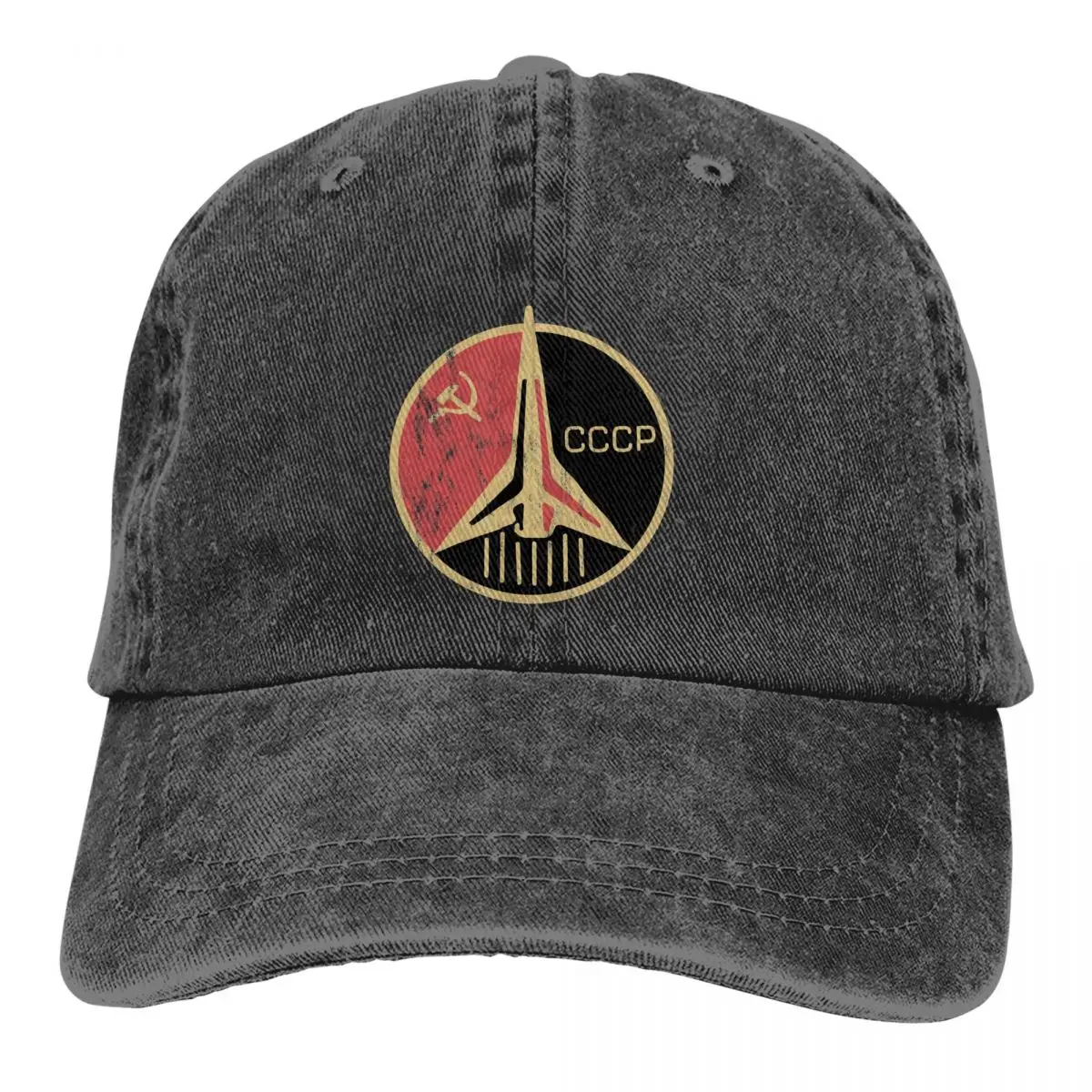 

Washed Men's Baseball Cap Retro Cosmonaut Mission Badge Retro Trucker Snapback Cowboy Caps Dad Hat Russian USSR CCCP Golf Hats