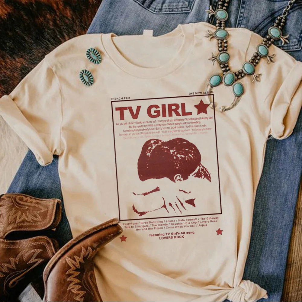 Tv Girl t-shirts women comic Y2K manga tshirt girl manga designer clothes