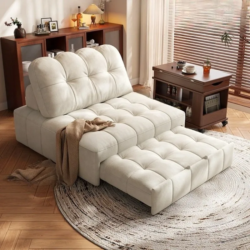 

Foldable small apartment living room multi-functional sitting and sleeping dual-purpose retractable sofa bed
