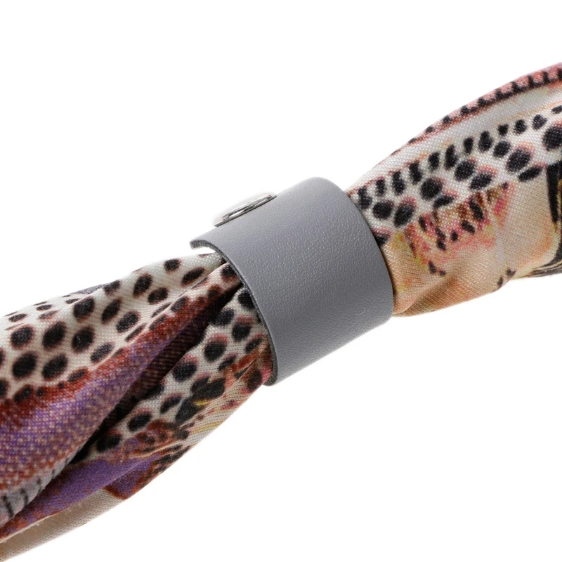 10Pcs Elegant Leather Scarf Buckle Silk Ring Clip Holder For Women Ladies Gifts B03E