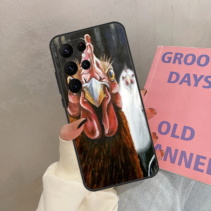 Cock Haan Kip Case Voor Samsung Galaxy S25 Ultra S20 S21 S22 S23 S24 Ultra S9 S10 Plus S25 FE Cover Coque