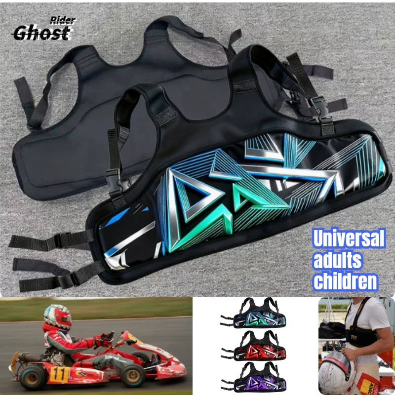 

Unisex Adults Kids Karting Rib Protector Vest Adjustable Protective Gear Sponge Lightweight for Go Kart Race Protective Cover