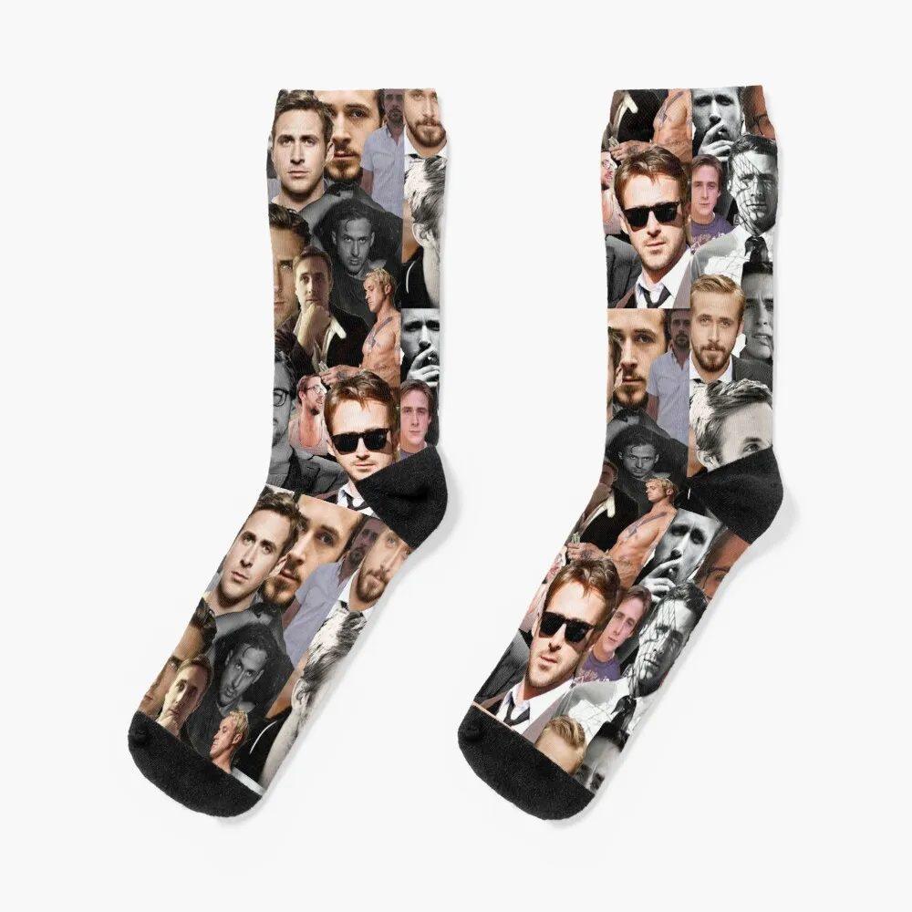 

Ryan Gosling Collage Socks men socks cotton Golf socks basket ball