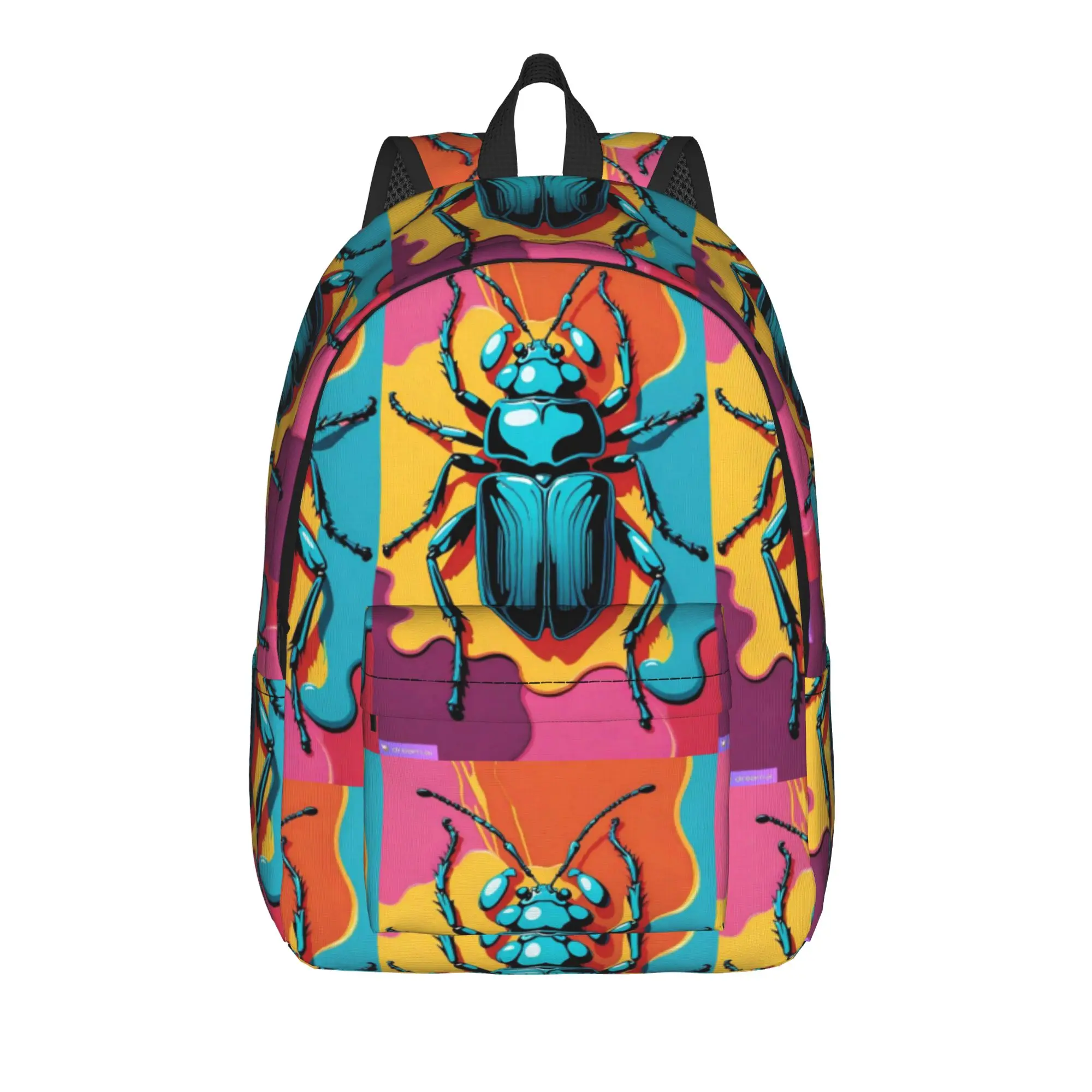 Beetle Insect Color Backpack  Youth Polyester Outdoor Backpacks Large Style High School Bags Rucksack