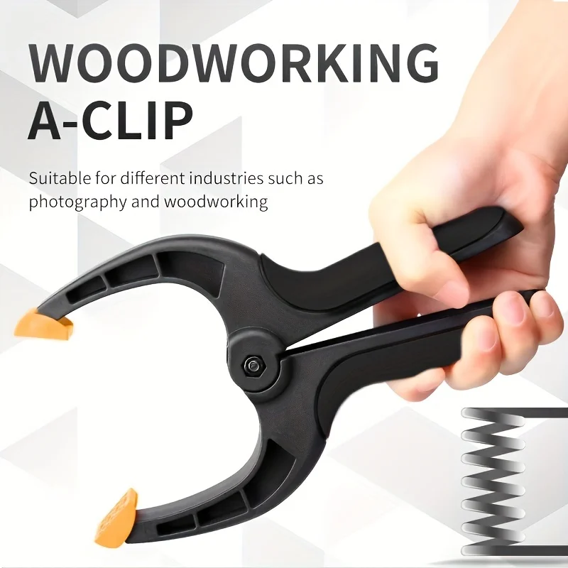 Adjustable Plastic Nylon Woodworking Clamps 2/3/4/6/9 Inch Spring Clip Carpentry Clamps Wood Working Tools Menuiserie Outillage