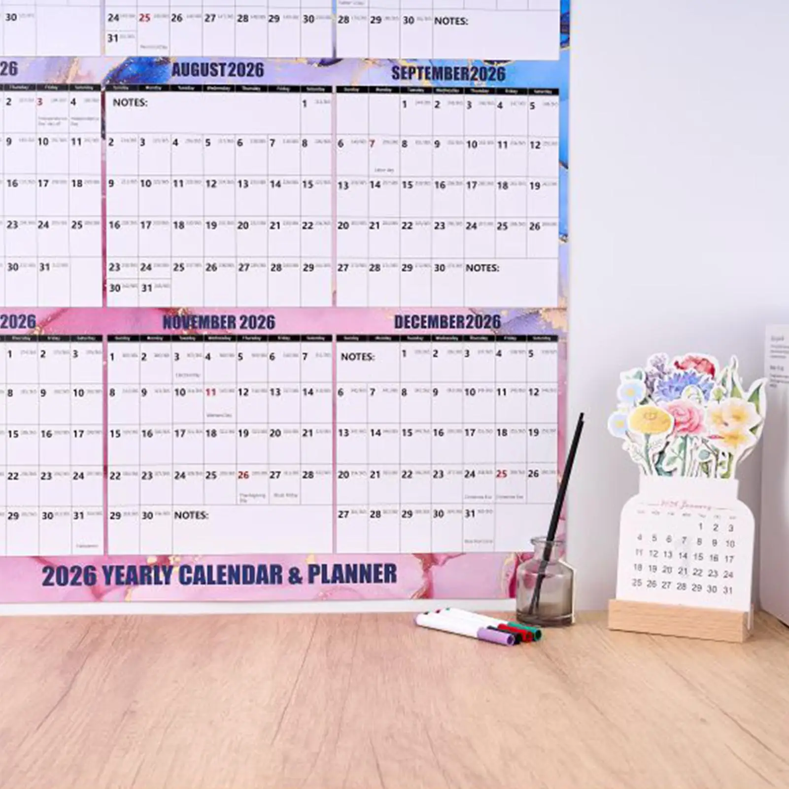 2026 Calendar Planner Thick Paper Smooth Writing Paper Calendar 2026 School Supplies For Marking Planner Schedule Planning Home