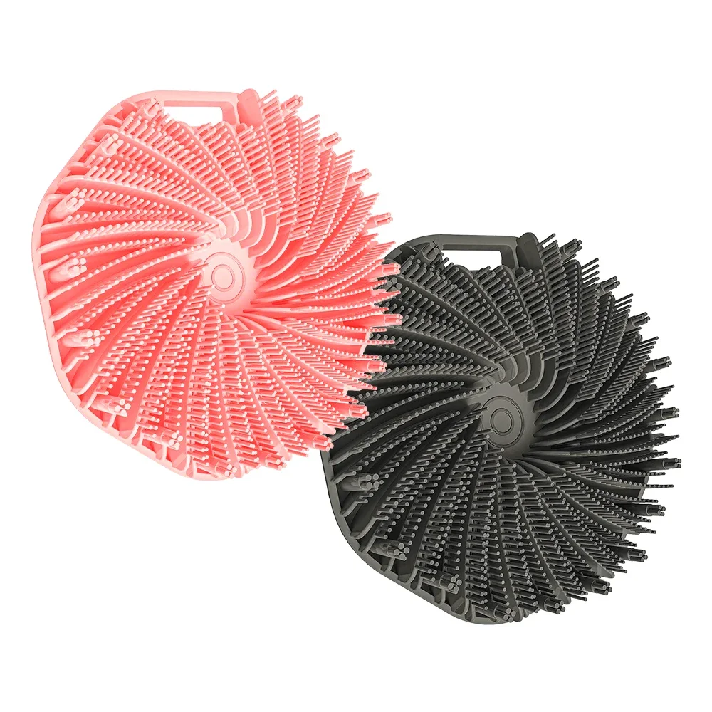 

Full Silicone Body Massage Brush Waterproof Easy Foaming Massage Brush Bath Comb Hair Shower Brush Cleaning Exfoliating for Home
