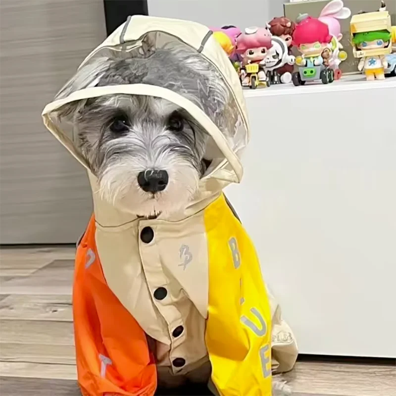 Dog Raincoat Waterproof Pet ClothesFour Legged WorkWear for Maltese Rain Coat Small Medium Dogs Jumpsuit Raincoat Puppy Outfits