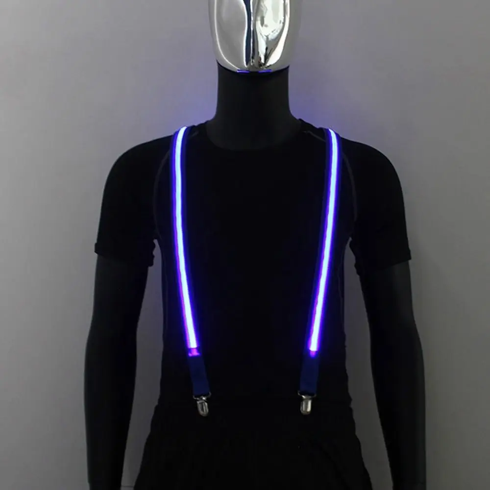 Ensemble de bretelles à LED pour femmes, accessoires de performance de fête, pantalons lumineux, clip, nœud Shoous