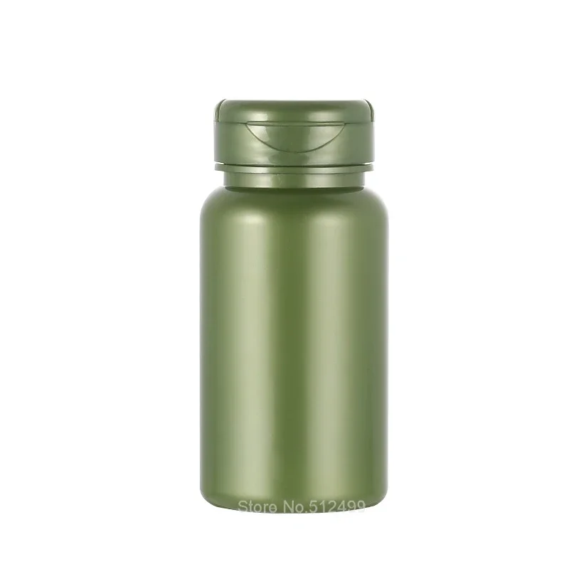 Plastic green large mouth empty bottle sealed capsule dispensing bottle Solid Powder Medicine Pill Vial Container