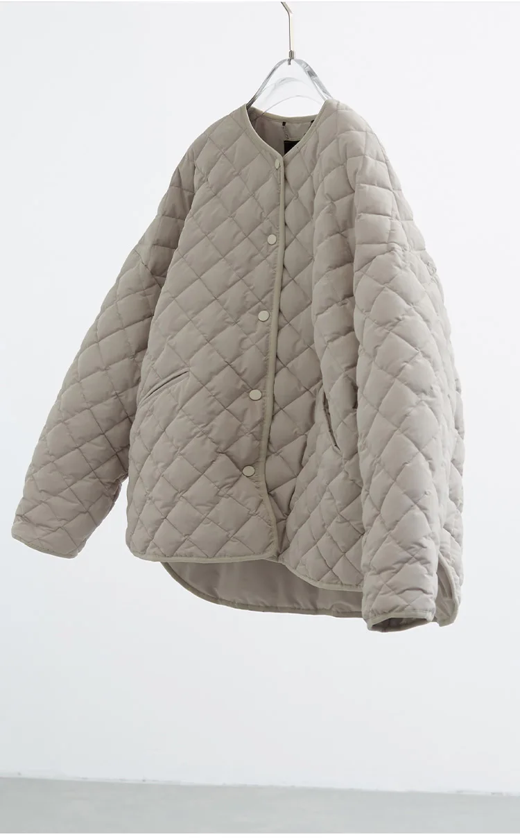 Large-Scale Turtle Back Style 90% White Duck down Lightweight Classic Quilted Pattern down Jacket 2025 Autumn Winter New Top
