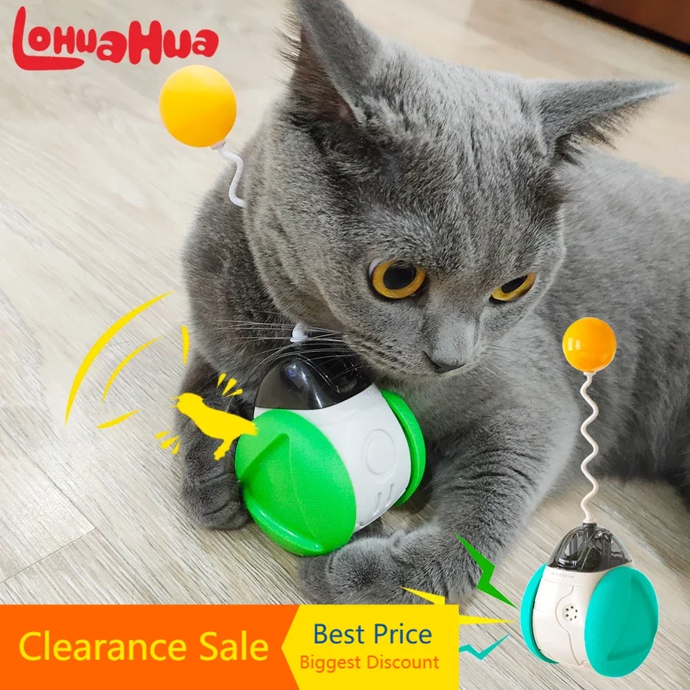 

Squeaky Tumbler Toy for Cats Kitten With Bird Calling Interactive Swing Chasing Cat Toy With Catnip Pet Products Dropshipping