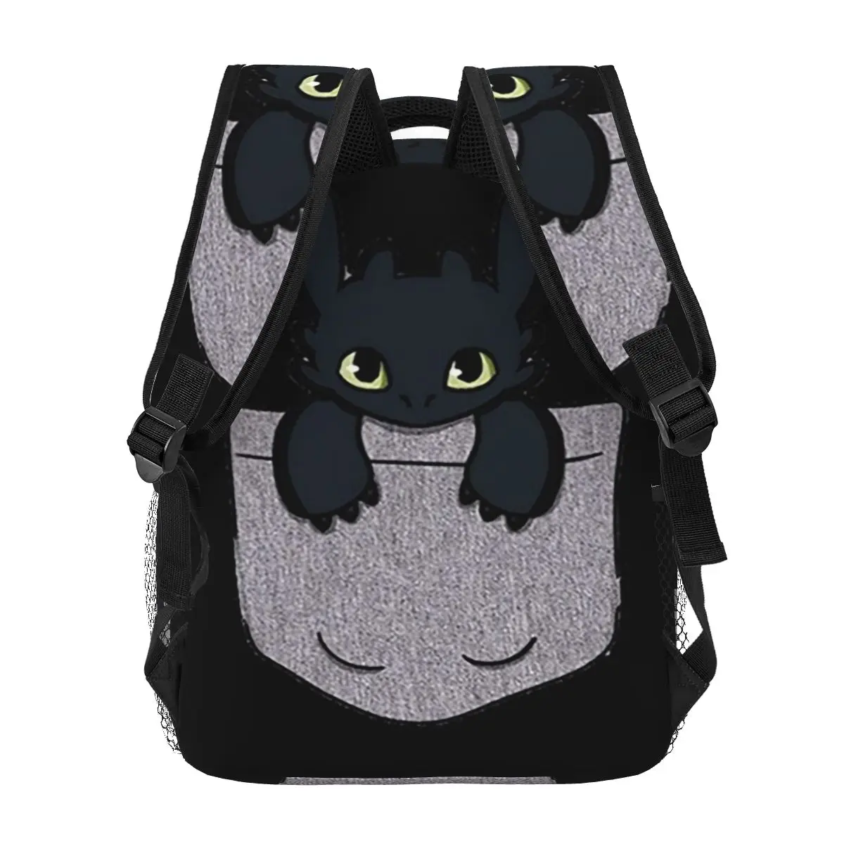 Toothless In Pocket Backpack-gigapixel-standard-scale-4_00x Backpacks Boys Girls Bookbag School Bags Rucksack Shoulder Bag