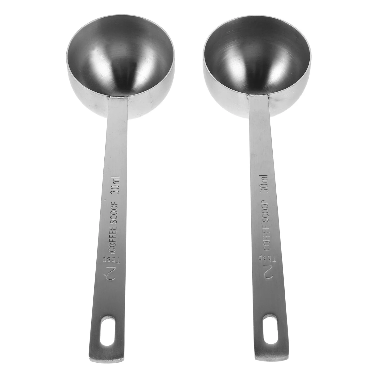 

2Pcs 30ml Stainless Steel Measuring Spoon Scoop for Coffee Beans Rice Tea Baking Stainless Steel Measuring Scoop