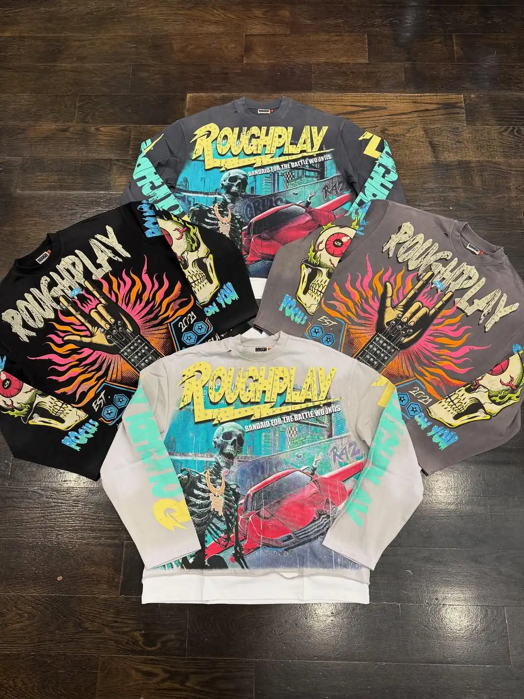 

Большие топы с длинными рукавами в американском стиле с красочным принтом, новинка 2025, осенние футболки с эстетическим дизайном, новая одежда