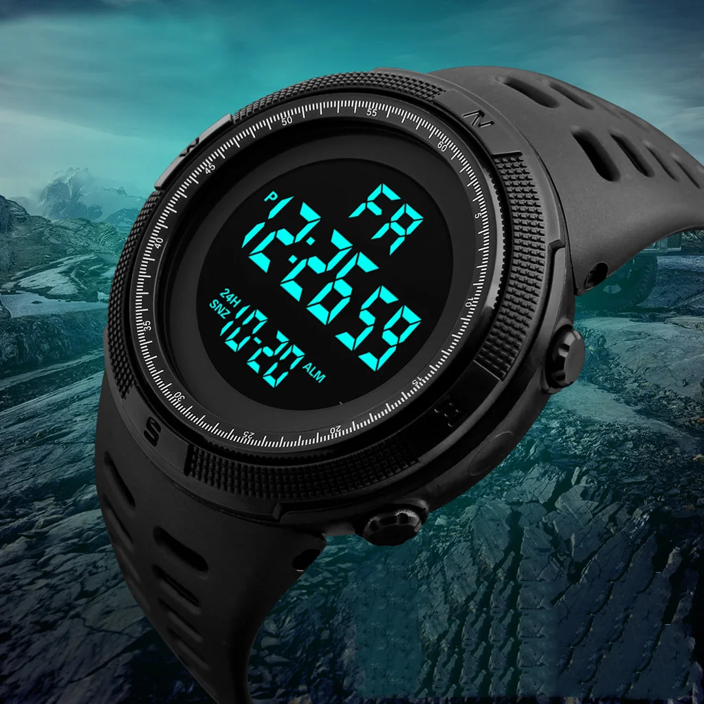 Men's Waterproof Alarm Clock Watch - Trendy and Handsome Design, Perfect Gift for Students and Professionals