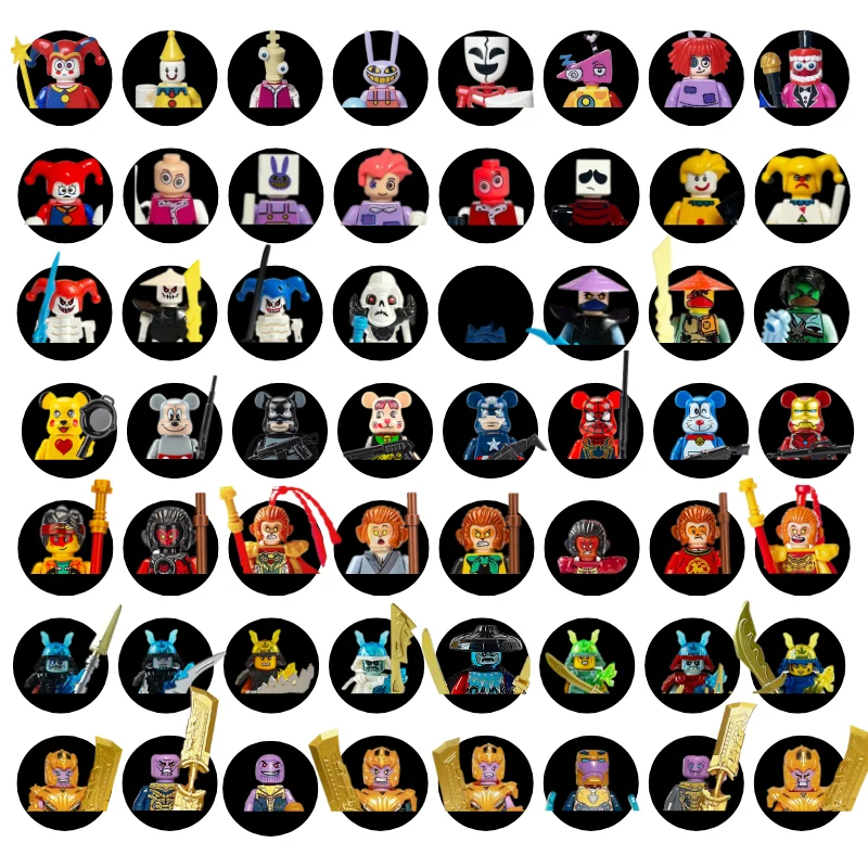

Creative Building Blocks Figures Set, Diverse Character Designs with Weapons, DIY Assembly Toys for Kids, Ideal for Play