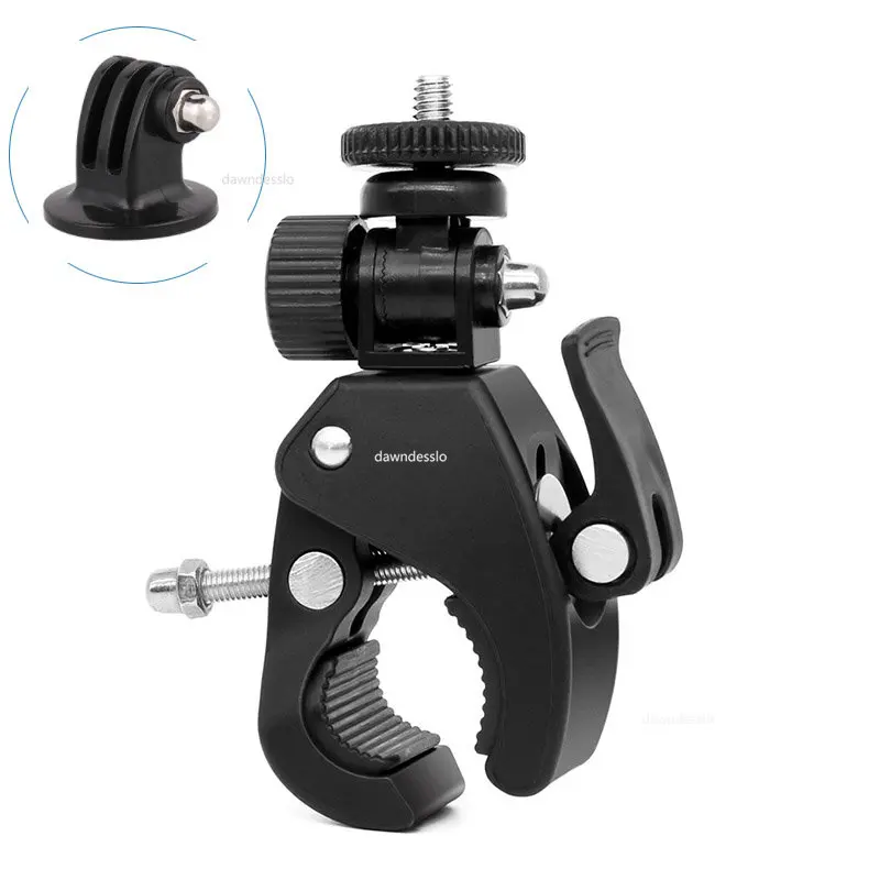 جبل دراجة دراجة نارية المقود مقبض المشبك بار كاميرا جبل ترايبود محول برغي كليب ل Gopro Hero11 10 9 8 7 6 54/3
